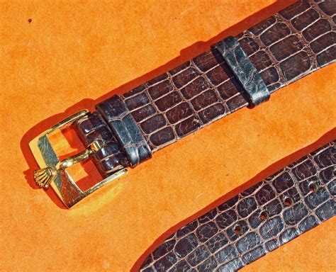 rolex leather strap gold buckle|vintage leather strap rolex watches.